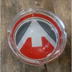 Marlboro Mountain Glass Ashtray • Tobacciana Collector's Dream RARE Vintage